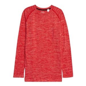 NEW Nordstrom Zella Seamless T-Shirt Red Couture Melange Boys Size Medium Tee M